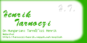 henrik tarnoczi business card